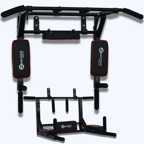 HASHTAG FITNESS wall mount 3in1 pull up bar for dips station Pull-up BarLength Medium, 3 ft Mountable Yes Sales Package 1
