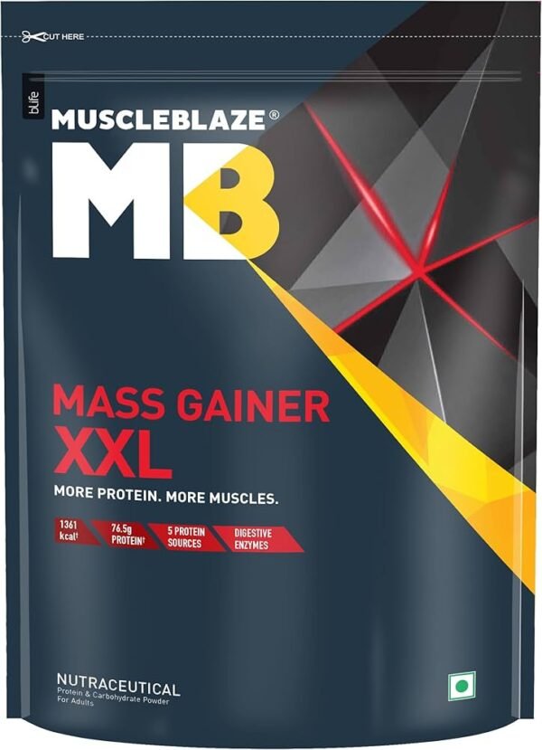 MUSCLEBLAZE Super XXL, For Muscle Weight Gainers/Mass Gainers  (500 g, Chocolate)